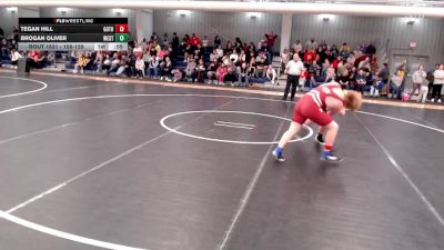 156-159 lbs Round 2 - Tegan Hill, Gothenburg vs Brogan Oliver, Westridge