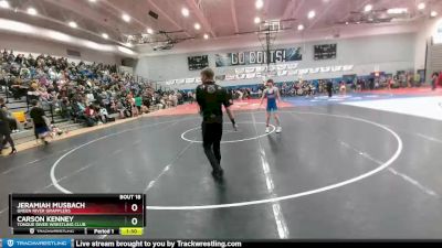 105 lbs Champ. Round 1 - Carson Kenney, Tongue River Wrestling Club vs Jeramiah Musbach, Green River Grapplers