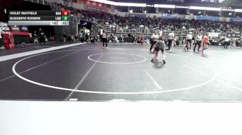 72 lbs Round Of 16 - Violet Mayfield, Madill Takedown Club vs Elizabeth Rogers, Lawrence Elite WC