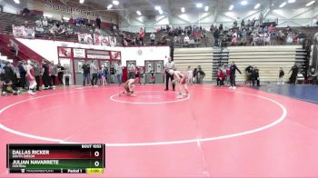 90-99 lbs Quarterfinal - Julian Navarrete, Central vs Dallas Ricker, South Gibson