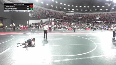 95 lbs Cons. Round 2 - Jaxton Lewis, Warrior Youth Wrestling vs Jase Holle, Whitewater Wrestling Club