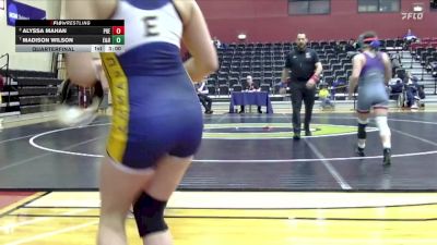 124 lbs Quarterfinal - Madison Wilson, Emory & Henry vs Alyssa Mahan, Presbyterian