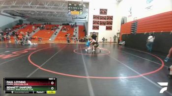 120-126 lbs Round 3 - Bennett Sanford, Greybull Basin Athletic Club vs Paul Loyning, Powell Wrestling Club