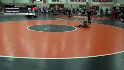 95 lbs Round 2 - Quinn Rawlins, Jesup Mat Club vs Landon Weber, Delaware County Wrestling Club