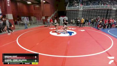 83 lbs Cons. Round 2 - Gabriel Uribe-Baldivia, Cowboy Kids Wrestling Club vs Deegan Vogt, Big Piney Pinners Wrestling Club