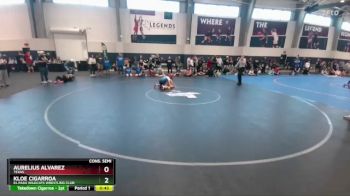 100 lbs Cons. Semi - Aurelius Alvarez, Texas vs Kloe Cigarroa, El Paso Wildcats Wrestling Club