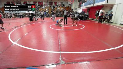 66-71 lbs Round 2 - Surya Johnson, RBWC (Rancho Bernardo Wrestlin vs Arya Apostolos, Wrightwood Wrestling Club