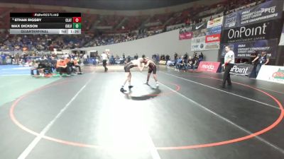 2A/1A Boys 165 Quarterfinal - Ethan Rigsby, Clatskanie Boys vs Max Dickson, Culver Boys