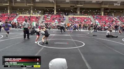 65 lbs Cons. Round 3 - Harley Salazar, Maize Wrestling Club vs Liya Meyers, Garden City Wrestling Club