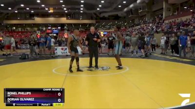 145 lbs Champ. Round 2 - Ronel Phillips, OK vs Dorian Olivarez, TX