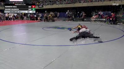 65 lbs Round Of 16 - Kenneth Hall, New Castle vs Zavier Valencia, Hartford