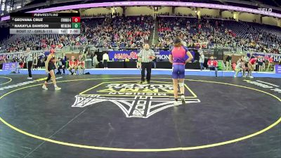 Girls-110 lbs Champ. Round 1 - Nakayla Dawson, John Glenn Hs (Westland) Girls vs Geovana Cruz, Sturgis Hs Girls