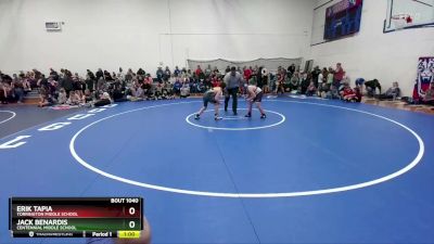 108-115 B Round 1 - Jack Benardis, Centennial Middle School vs Erik Tapia, Torrington Middle School