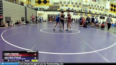 145 lbs Quarterfinal - Jaxen Timmons, Carmel USA Wrestling Club vs Matthew Staples, Midwest Regional Training Center