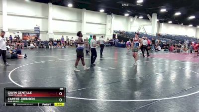 215 lbs Round 2 (16 Team) - Carter Johnson, War Ready vs Gavin Gentille, Team STL Blue