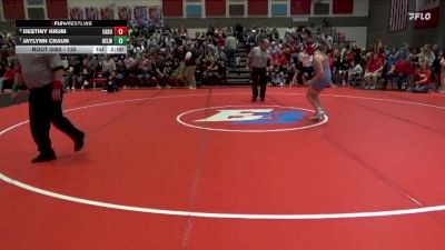 135 lbs Quarterfinal - Jaylynn Craun, Oelwein vs Destiny Krum, East Buchanan