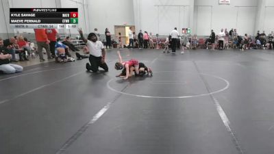 64 lbs Round 3 (8 Team) - Maeve Fernald, CTWHALE Blue vs Kyle Savage, Mat Assassins Red
