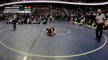 132 lbs Quarterfinal - Iyanna Crawford, Purnell Swett vs Madelyn Korvink, Parkwood