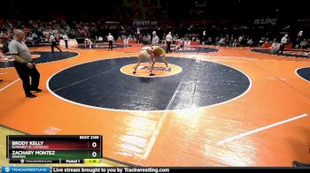 2A 150 lbs Quarterfinal - Zachary Montez, Geneseo vs Brody Kelly, Elmhurst (IC Catholic)