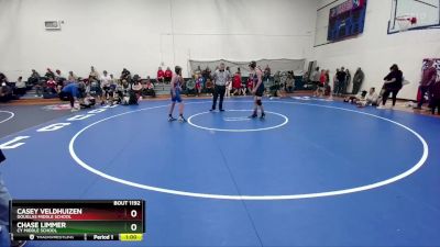 122-123 lbs Round 3 - Chase Limmer, CY Middle School vs Casey Veldhuizen, Douglas Middle School