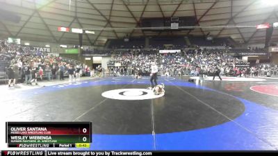 84 lbs Champ. Round 1 - Wesley Wiebenga, Sumner Panthers Jr. Wrestling vs Oliver Santana, Moses Lake Wrestling Club