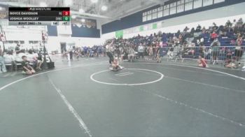 74 lbs Semifinal - Joshua Woolley, Savage House Wrestling Club vs Royce Davidson, Peterson Grapplers