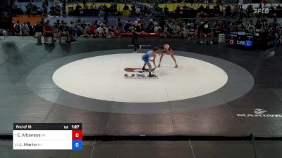 106 lbs Rnd Of 16 - Emilio Albanese, PA vs Layne Martin, MI