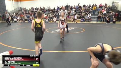 B-13 lbs Cons. Round 1 - Eli Roman, Big Game Wrestling Club vs Aaden Anderson, Golden Hawk Wrestling Club