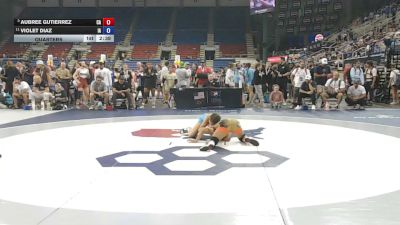 120 lbs Quarters - Aubree Gutierrez, California vs Violet Diaz, Iowa