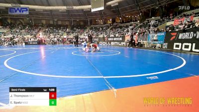 77 lbs Semifinal - Johnathan Thompson, Sebolt Wrestling Academy vs Ethan Spatz, Nebraska Boyz