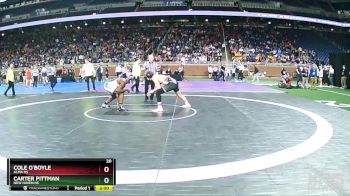 D3-190 lbs Champ. Round 1 - Cole O`Boyle, Alma HS vs Carter Pittman, New Haven HS