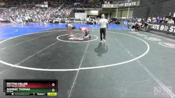 2A 113 lbs Quarterfinal - Peyton Miller, East Valley (Yakima) vs Dominic Thomas, Orting