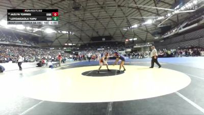 Girls 3A 190 lbs Champ. Round 1 - Jazlyn Torres, Kennewick (Girls) vs Lotoaigaola Tupu, Oak Harbor (Girls)