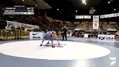 Cadet Boys Lower - 113 lbs Champ. Round 1 - Parker Lee, Ramona Dawg Pound Wrestling Club vs Luke Staley, Alpha Omega Wrestling
