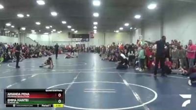 86 lbs Quarterfinal - Emma Mantei, Dundee WC vs Amanda Pena, Michigan Revolution