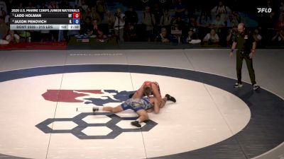 215 lbs 1st Place Match - Ladd Holman, Utah vs Jaxon Penovich, Illinois