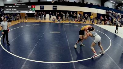 133 lbs Cons. Semi - Caiden Heller, Messiah vs Jacob Blair, Delaware Valley