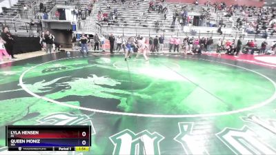 183 lbs Round 1 - Lyla Hensen, MI vs Queen Moniz, WA