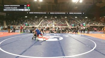 4A-165 lbs Champ. Round 1 - Damian Westenskow, Evanston vs Caiden Villmow, Thunder Basin High School