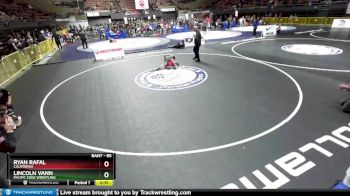 85 lbs Quarterfinal - Lincoln Vann, Pacific Edge Wrestling vs Ryan Rafal, California