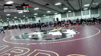 155 lbs Champ. Round 2 - Brynna Lankford, Little Axe vs Maddy Sheehan, Cheyenne Central