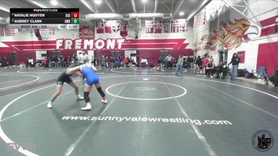 100 lbs Semifinal - Aubrey Clark, Grace M Davis vs Natalie Nguyen, Santa Clara Senior