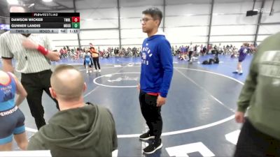 76 lbs Round 1 (9am Friday) - Dawson Wicker, Gotcha Blue vs Gunner Landis, Maryland Gold