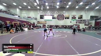 120 lbs Champ. Round 2 - Cameron Francis, Twin Falls vs Ella Rawlins, Owyhee