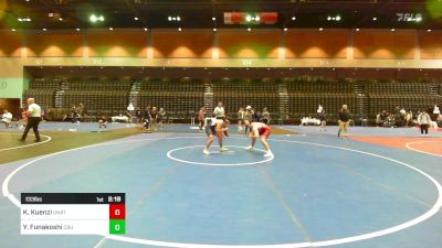 133 lbs Consi Of 8 #1 - Kaden Kuenzi, UNATT-Oregon State vs Yoshiya Funakoshi, California Baptist University