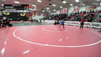 115 lbs Cons. Semi - Paris Soria, Los Altos vs Olive Lechiara, Temecula Valley
