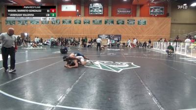 133 lbs Cons. Round 3 - Joshuah Valdivia, Lemoore College vs Miguel Barreto-Gonzalez, Bakersfield College