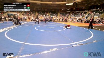 61 lbs Round Of 32 - Kason Gabbard, Raw Wrestling Club vs James Evans, Bartlesville Wrestling Club