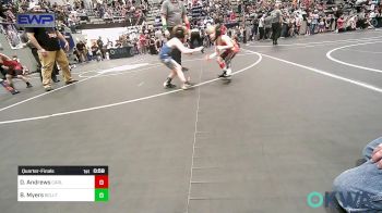 43 lbs Quarterfinal - Dane Andrews, Carl Albert vs Baylor Myers, Bridge Creek Youth Wrestling