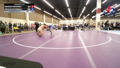 215 lbs Round Of 16 - Dakotah Weatherly, NG Bombers Wrestling Club vs Nicolas Kuykendall, Rockwall Training Center